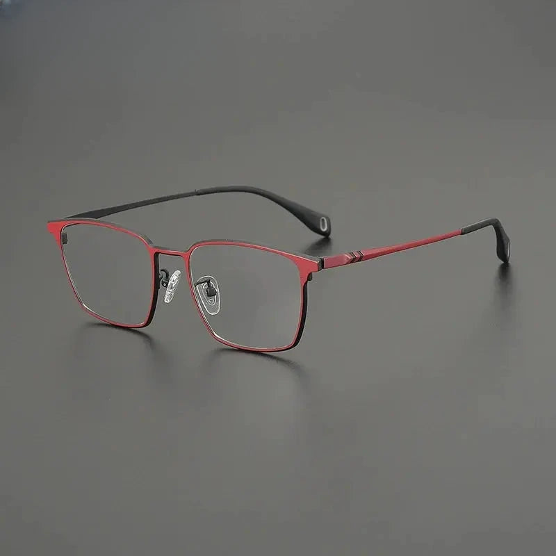 Women's Square Full Rim Titanium Flat Top Prescription Glasses G85856 — view 4 | Rx Spectacle