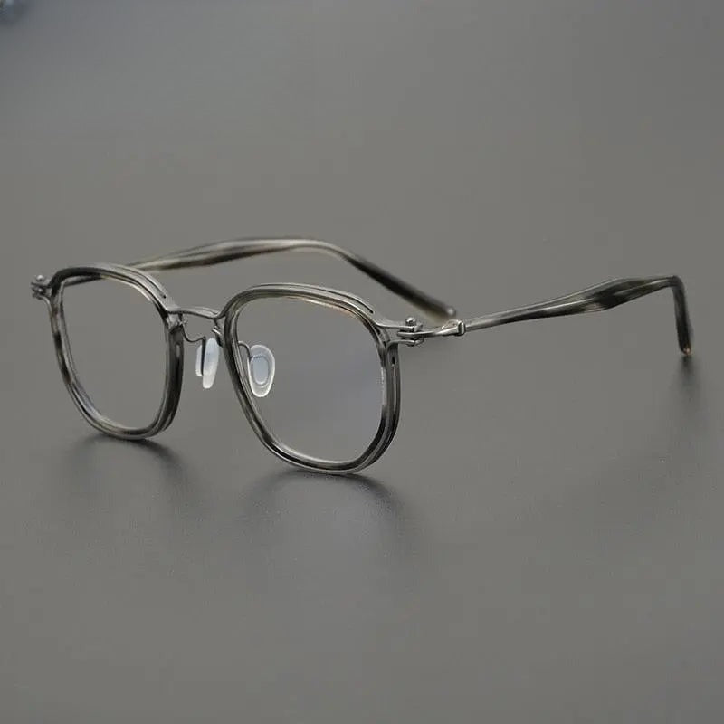 Unisex Square Full Rim Titanium Prescription Glasses Gxyj815 — view 9 | Rx Spectacle