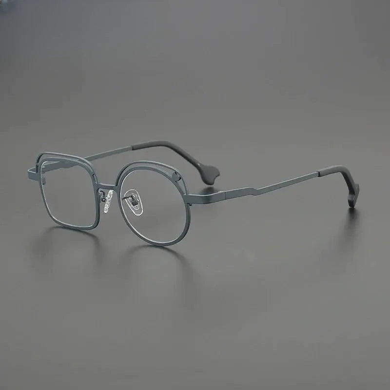 Women's Square Full Rim Titanium Prescription Glasses G85868 — view 7 | Rx Spectacle
