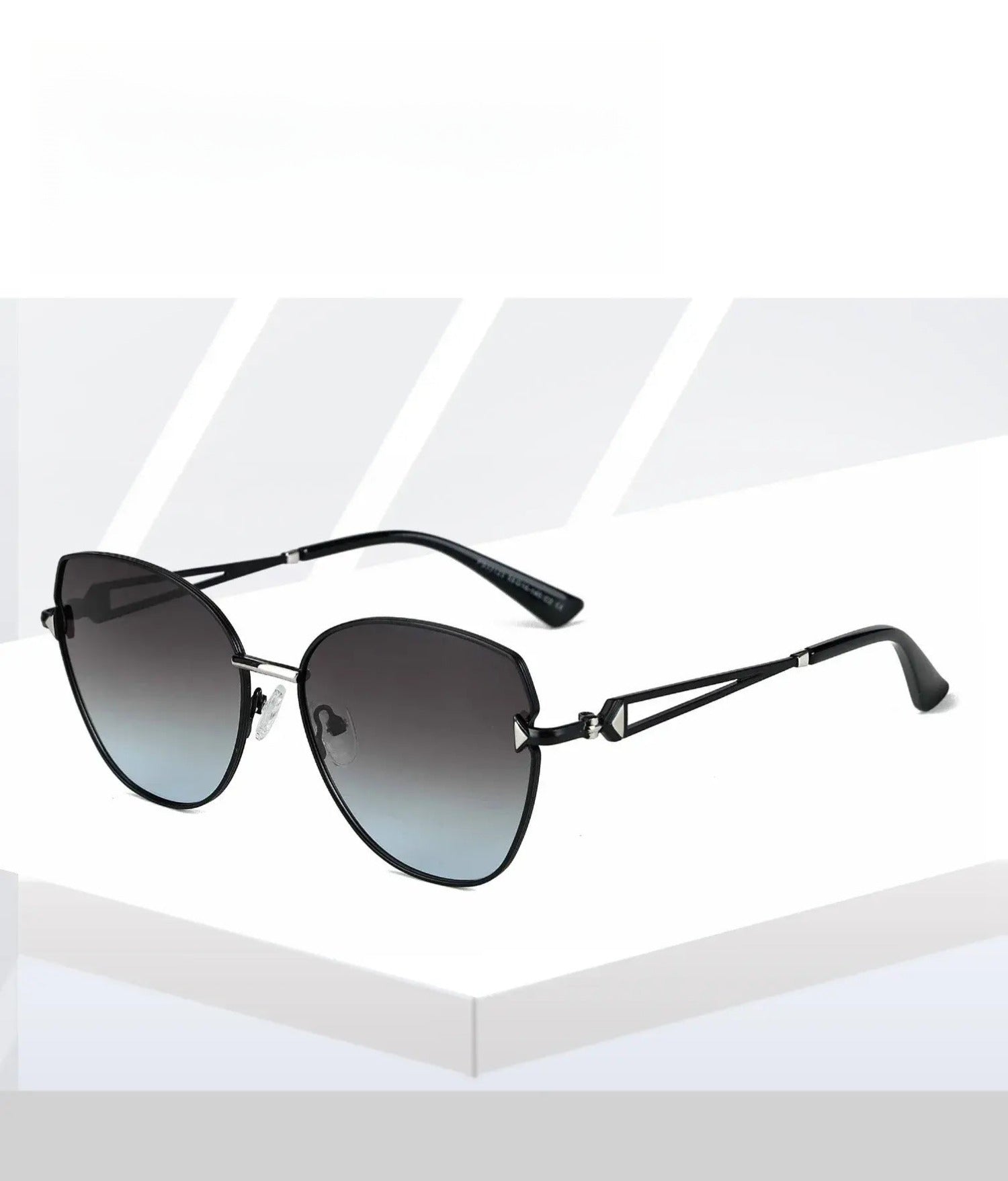 Women's Cat Eye Full Rim Alloy Prescription Glasses 33123 — view 1 | Rx Spectacle