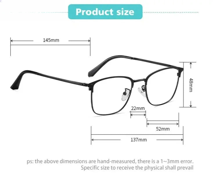 Women's Square Full Rim Stainless Steel Reading Glasses 633617 — view 2 | Rx Spectacle
