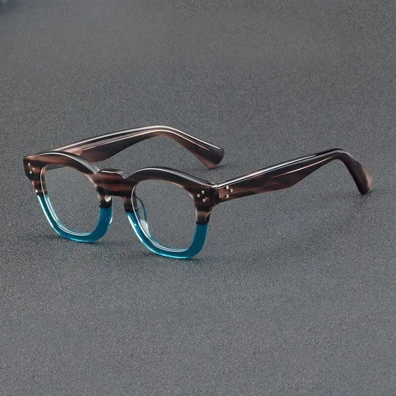 Unisex Square Full Rim Acetate Prescription Glasses Gxyj931 — view 2 | Rx Spectacle