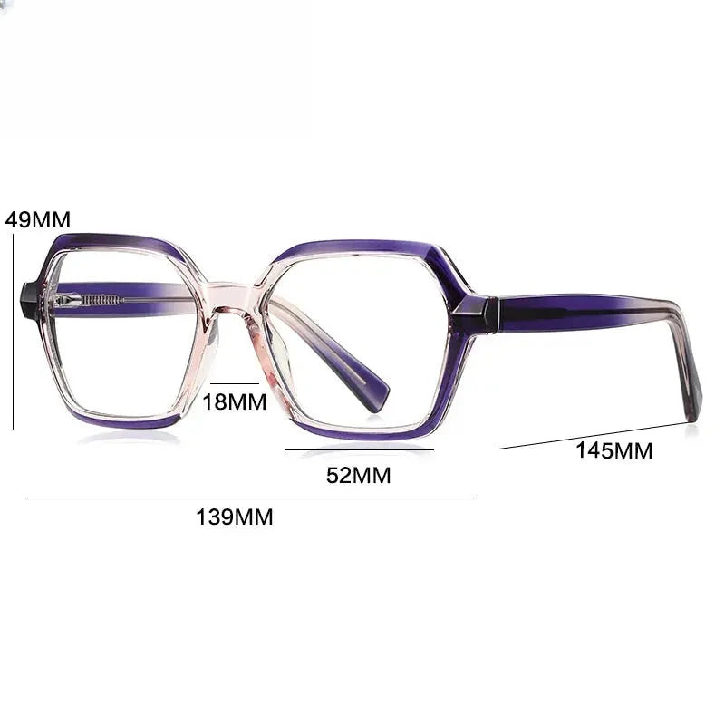 Women's Polygon Full Rim Titanium Reading Glasses G2162 — view 2 | Rx Spectacle