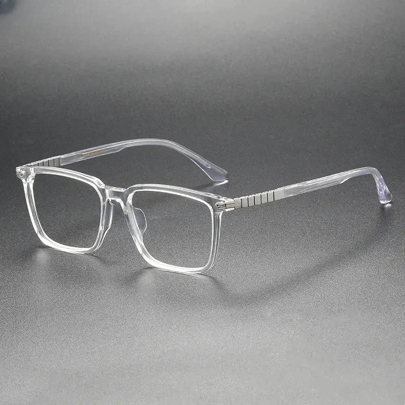 Unisex Square Full Rim Titanium Prescription Glasses 29630 — view 5 | Rx Spectacle
