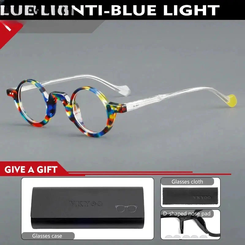 Unisex Round Full Rim Acetate Reading Glasses 623202 — view 5 | Rx Spectacle