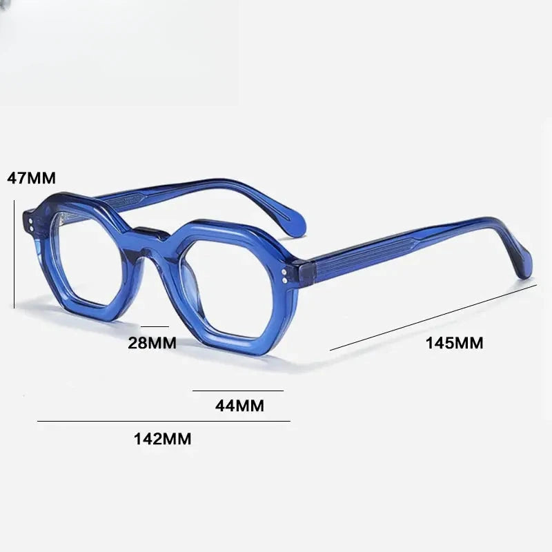 Unisex Oval Full Rim Acetate Flat Top Reading Glasses 29002 — view 2 | Rx Spectacle