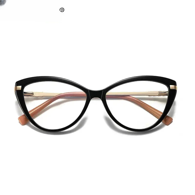 Women's Cat Eye Full Rim Titanium Reading Glasses 2111 — view 4 | Rx Spectacle