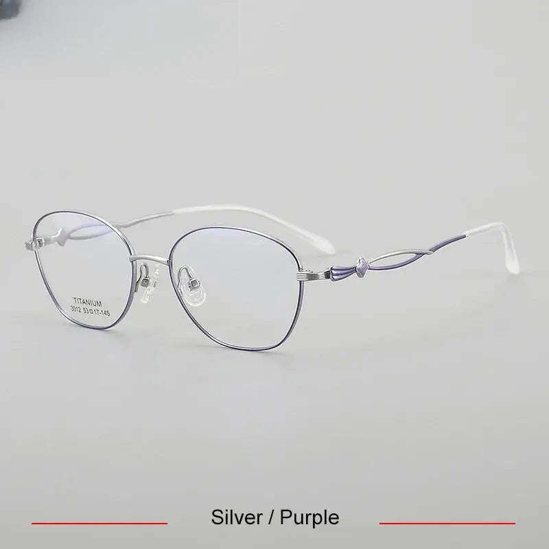 Unisex Polygon Full Rim Titanium Prescription Glasses 33012 — view 6 | Rx Spectacle