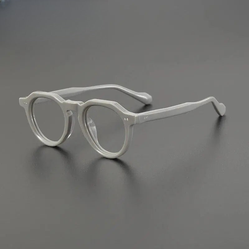 Unisex Round Full Rim Acetate Flat Top Prescription Glasses Gxyj1141 — view 7 | Rx Spectacle