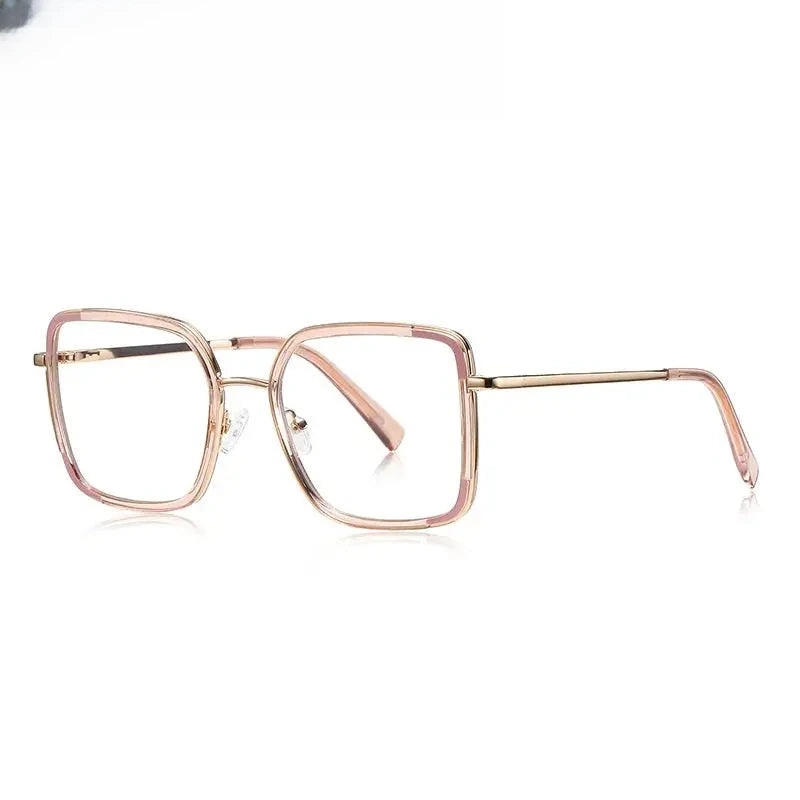 Women's Square Full Rim Titanium Prescription Glasses 31354 — view 4 | Rx Spectacle