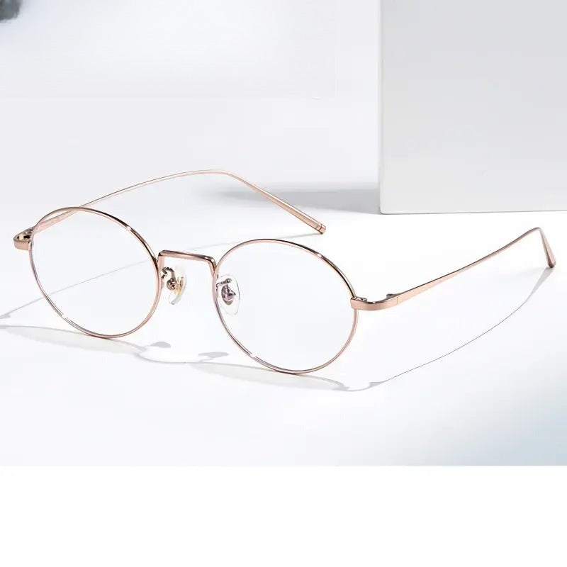 Unisex Round Full Rim Titanium Prescription Glasses 632667 — view 1 | Rx Spectacle