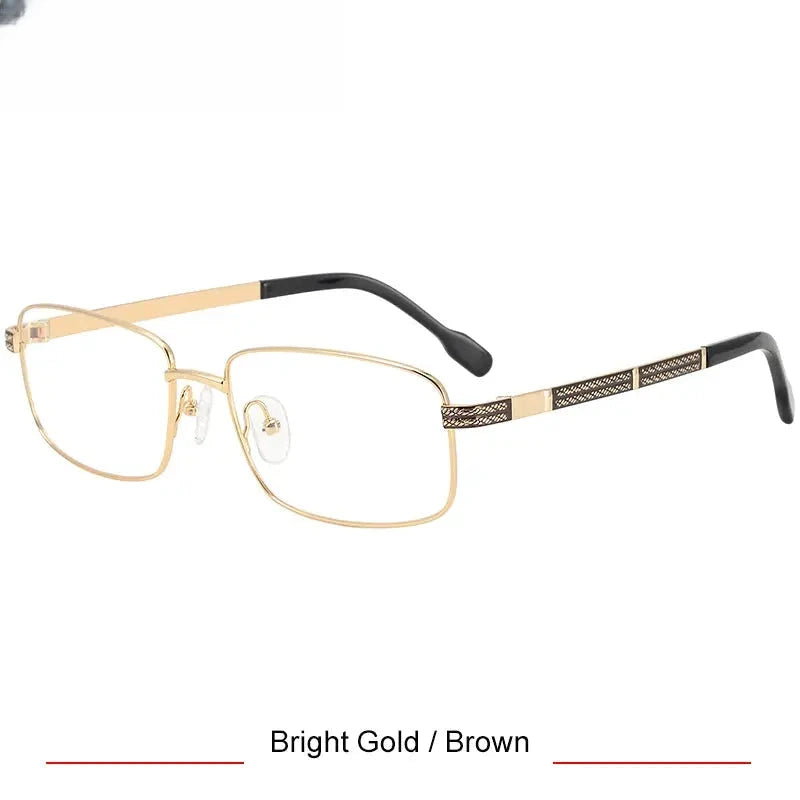 Men's Polygon Full Rim Titanium Prescription Glasses 350040 — view 3 | Rx Spectacle