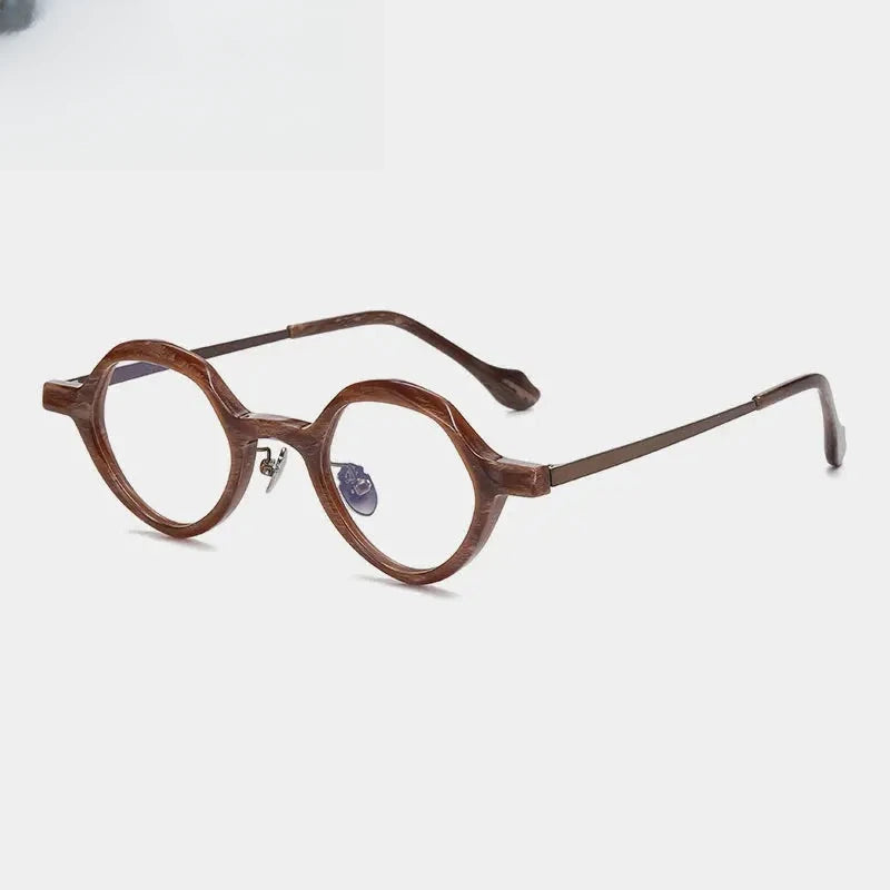 Unisex Oval Full Rim Titanium Prescription Glasses 896071 — view 3 | Rx Spectacle
