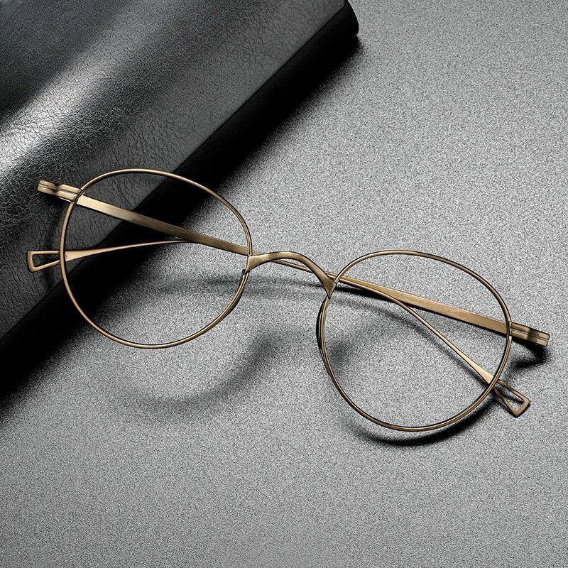 Unisex Round Full Rim Titanium Prescription Glasses Gxyj485 — view 1 | Rx Spectacle