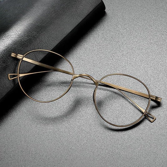Unisex Round Full Rim Titanium Prescription Glasses Gxyj485 — view 1 | Rx Spectacle