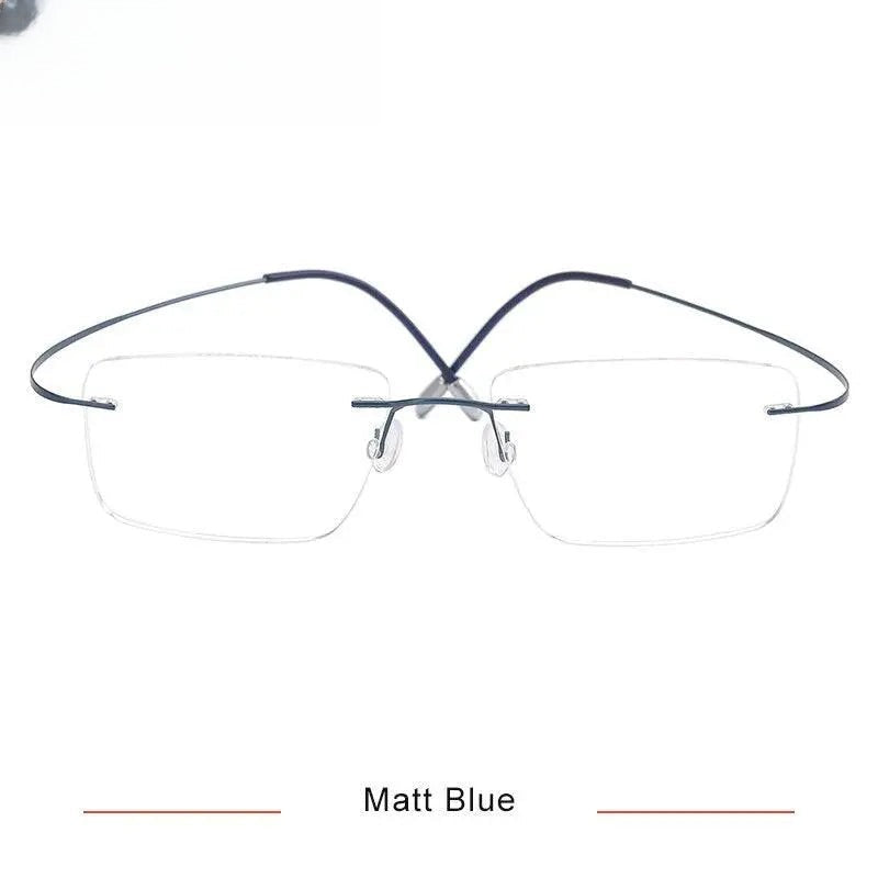 Men's Square Rimless Titanium Prescription Glasses Kr6064 — view 6 | Rx Spectacle
