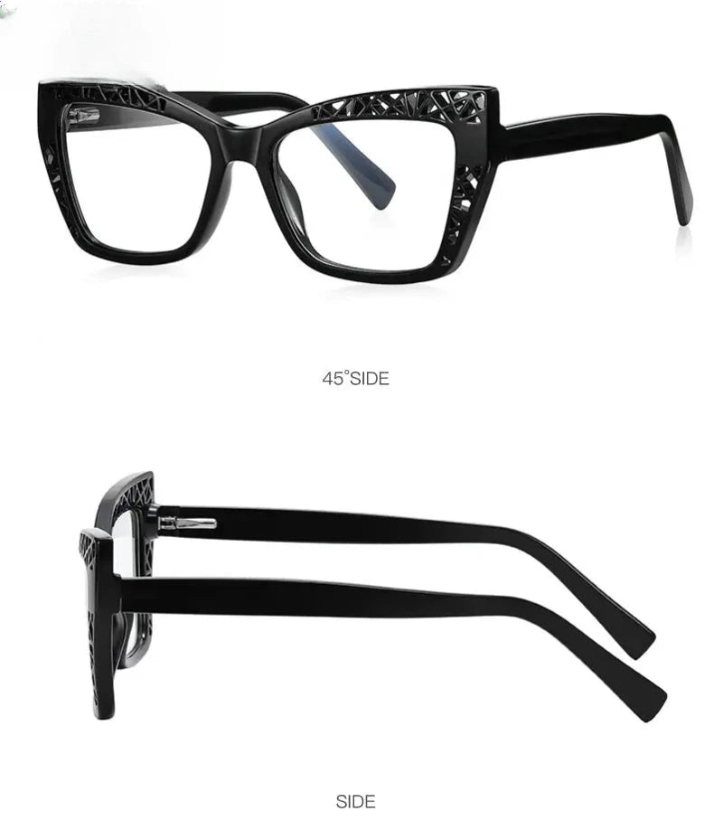 Women's Cat Eye Full Rim Plastic Reading Glasses Pfd2184 — view 16 | Rx Spectacle