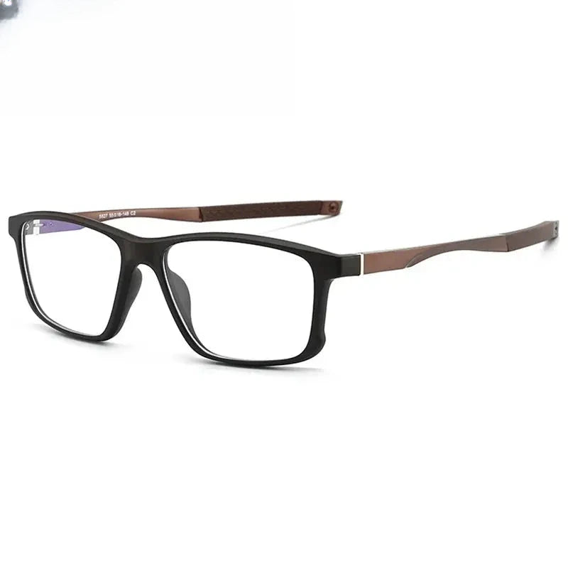 Unisex Square Full Rim Titanium Prescription Glasses 885827 — view 6 | Rx Spectacle