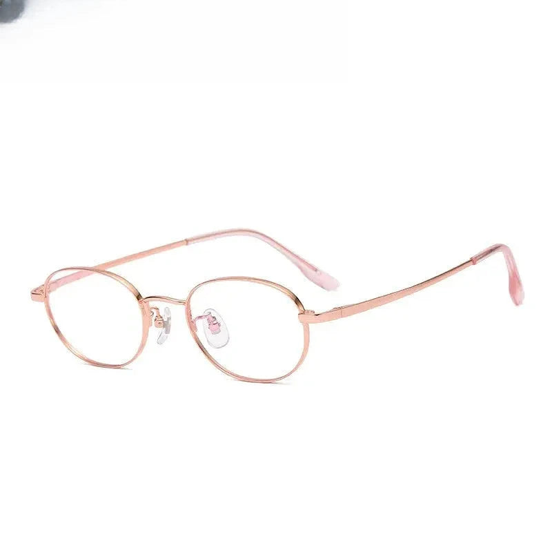 Women's Oval Full Rim Titanium Prescription Glasses 98223 — view 4 | Rx Spectacle