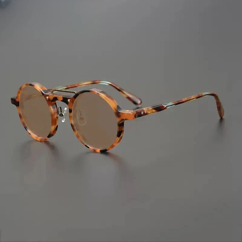 Unisex Round Full Rim Acetate Prescription Glasses Mo11 — view 11 | Rx Spectacle