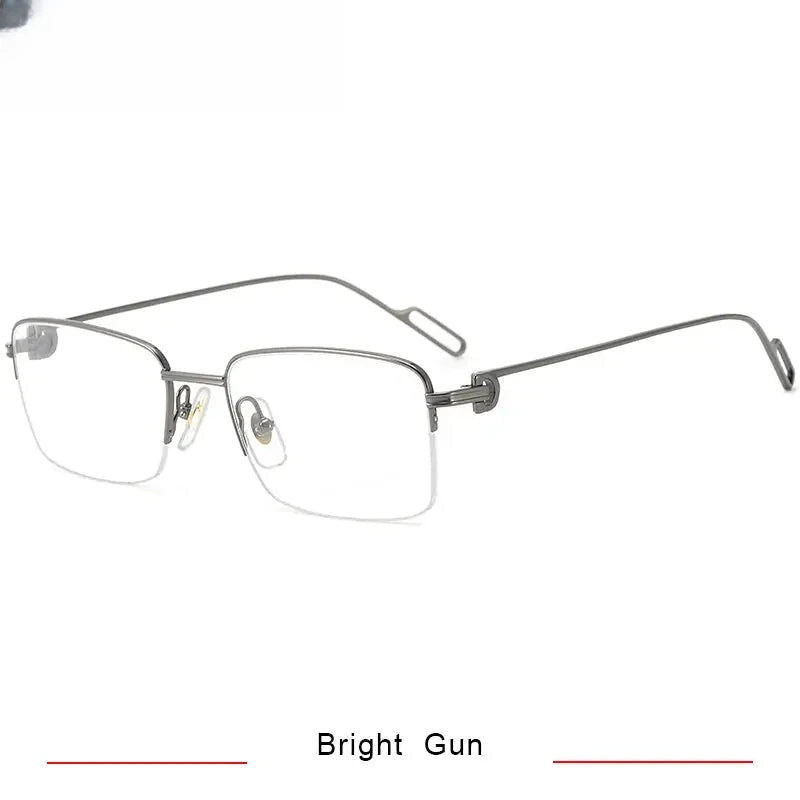 Women's Polygon Semi-Rimless Titanium Prescription Glasses 420218 — view 4 | Rx Spectacle