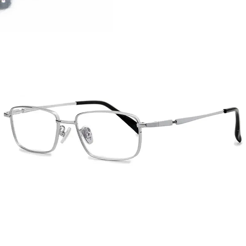 Women's Square Full Rim Titanium Prescription Glasses 85927 — view 3 | Rx Spectacle