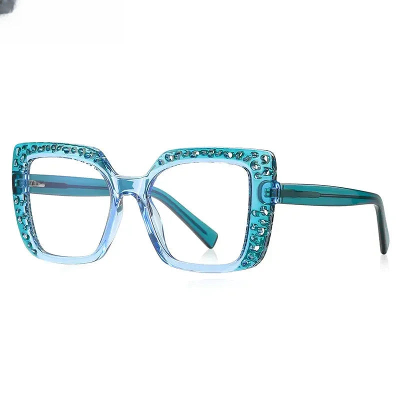 Women's Square Full Rim Titanium Reading Glasses 2188 — view 12 | Rx Spectacle