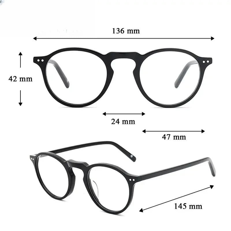 Women's Round Full Rim Acetate Prescription Glasses 667924 — view 2 | Rx Spectacle