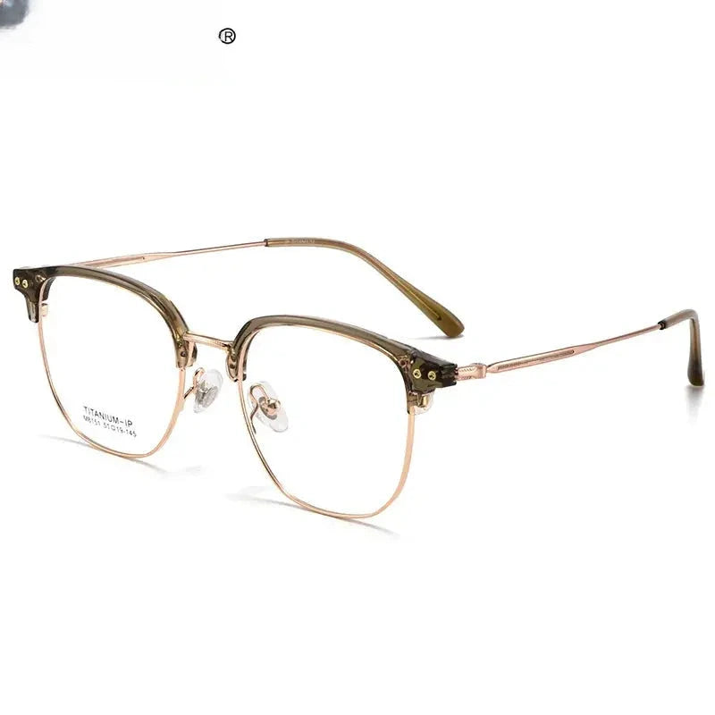 Women's Square Full Rim Titanium Reading Glasses V8151 — view 1 | Rx Spectacle