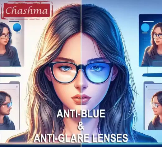 Single Vision Anti-Blue Or Anti-Glare Clear Driving Lenses — view 2 | Rx Spectacle