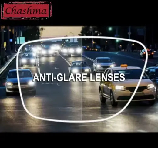 Single Vision Anti-Blue Or Anti-Glare Clear Driving Lenses — view 1 | Rx Spectacle
