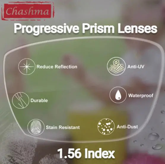 Clear Wide Field Progressive Prism Lenses — view 4 | Rx Spectacle