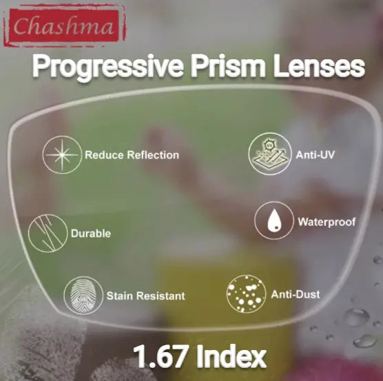 Clear Wide Field Progressive Prism Lenses — view 2 | Rx Spectacle