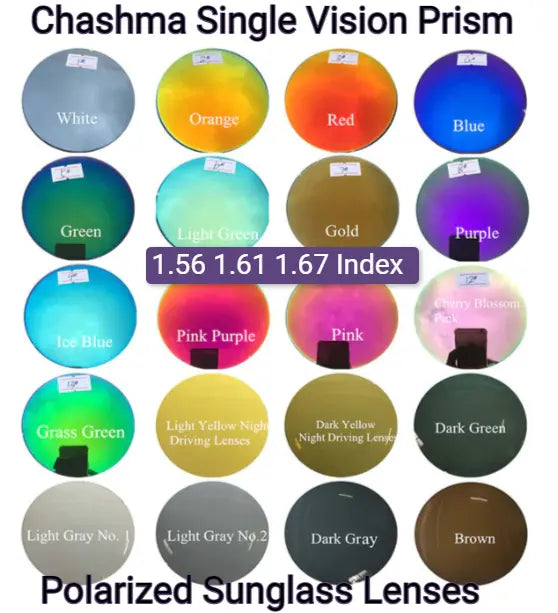 Single Vision Polarized Sunglass Prism Lenses — view 1 | Rx Spectacle