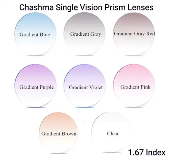 Single Vision Gradient Tinted Prism Lenses — view 4 | Rx Spectacle