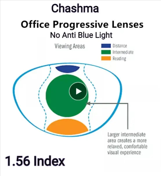 Office Progressive Clear/Anti Blue Light Lenses — view 2 | Rx Spectacle