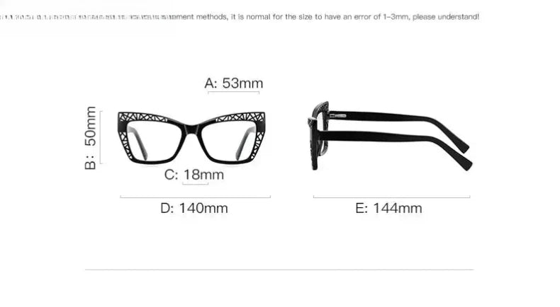 Women's Cat Eye Full Rim Plastic Reading Glasses Pfd2184 — view 14 | Rx Spectacle