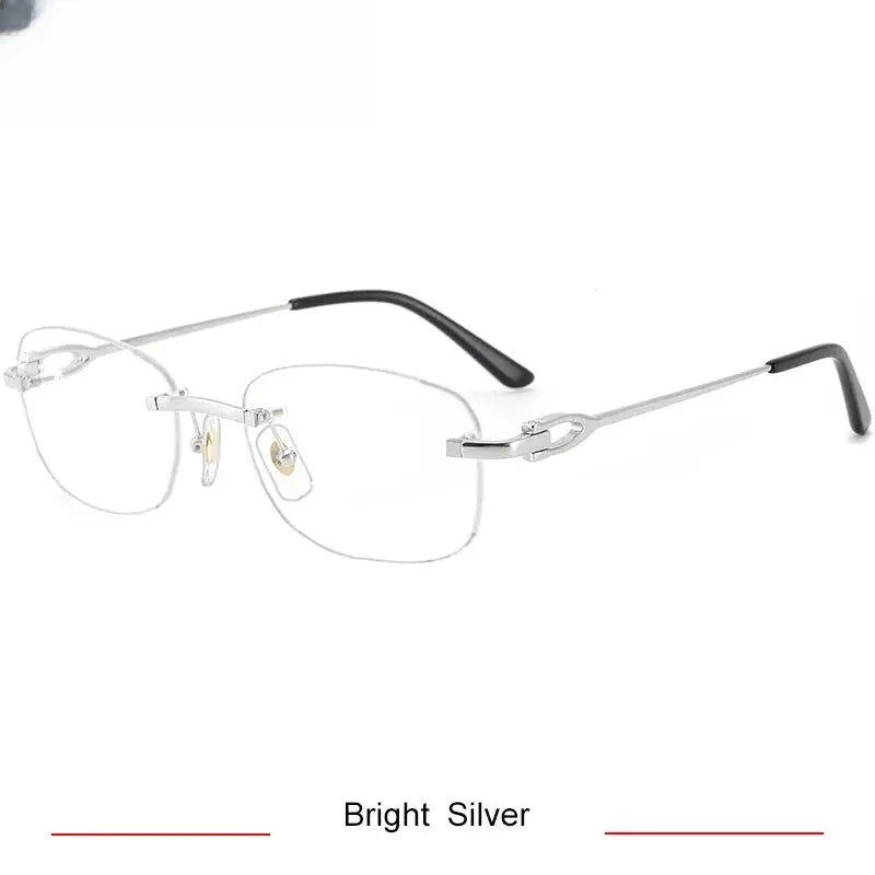 Women's Oval Rimless Titanium Prescription Glasses 310290 — view 3 | Rx Spectacle