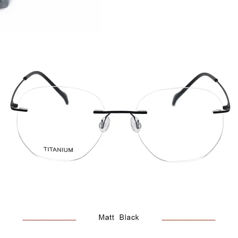 Women's Polygon Rimless Titanium Prescription Glasses 315010 — view 3 | Rx Spectacle