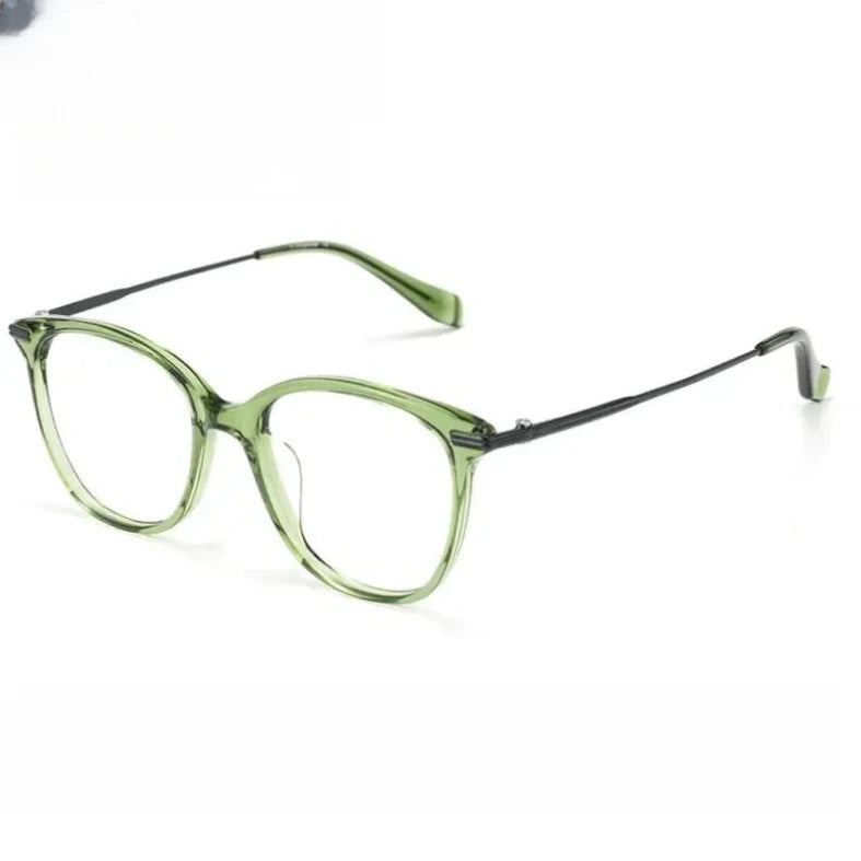 Women's Square Full Rim Titanium Prescription Glasses 870005 — view 5 | Rx Spectacle