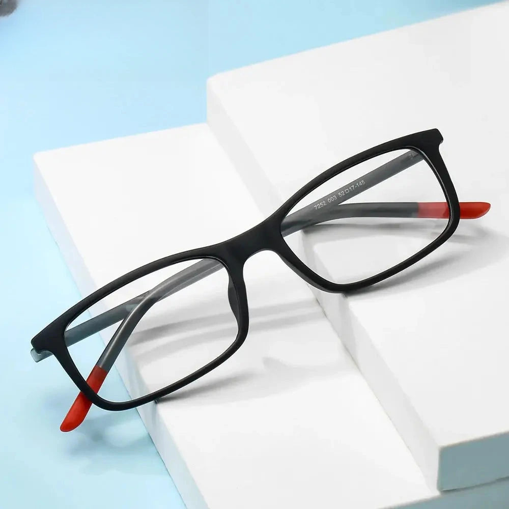 Women's Square Full Rim Titanium Prescription Glasses 72524 — view 1 | Rx Spectacle
