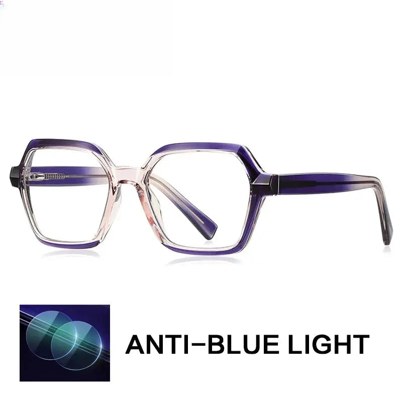 Women's Polygon Full Rim Titanium Reading Glasses G2162 — view 4 | Rx Spectacle