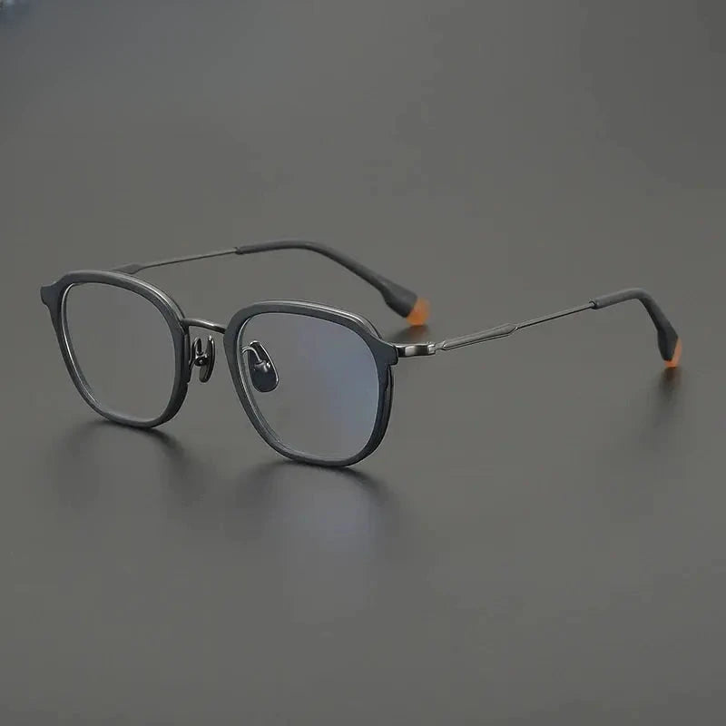 Unisex Square Full Rim Titanium Prescription Glasses Gxyj2805 — view 6 | Rx Spectacle