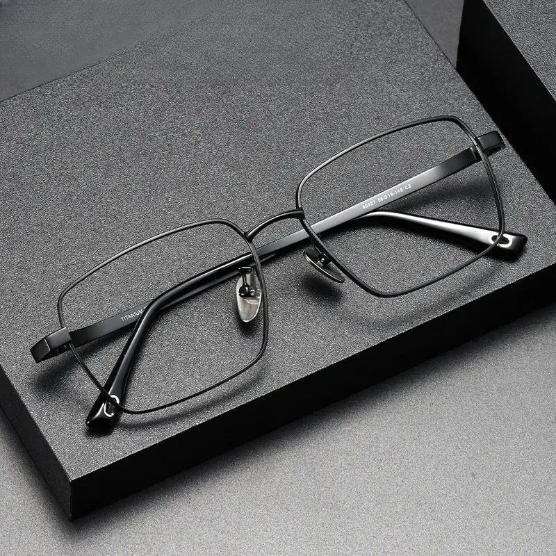 Men's Polygon Full Rim Titanium Prescription Glasses 80927 — view 1 | Rx Spectacle