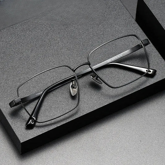 Men's Polygon Full Rim Titanium Prescription Glasses 80927 — view 1 | Rx Spectacle