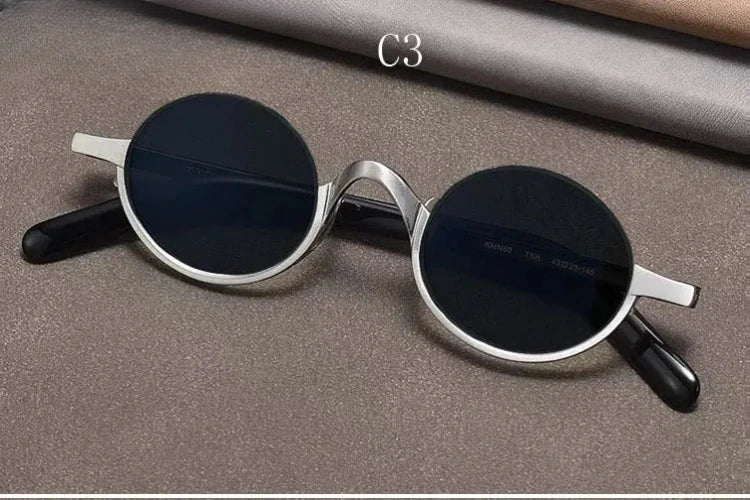 Unisex Oval Semi-Rimless Titanium Prescription Glasses Y4338 — view 7 | Rx Spectacle