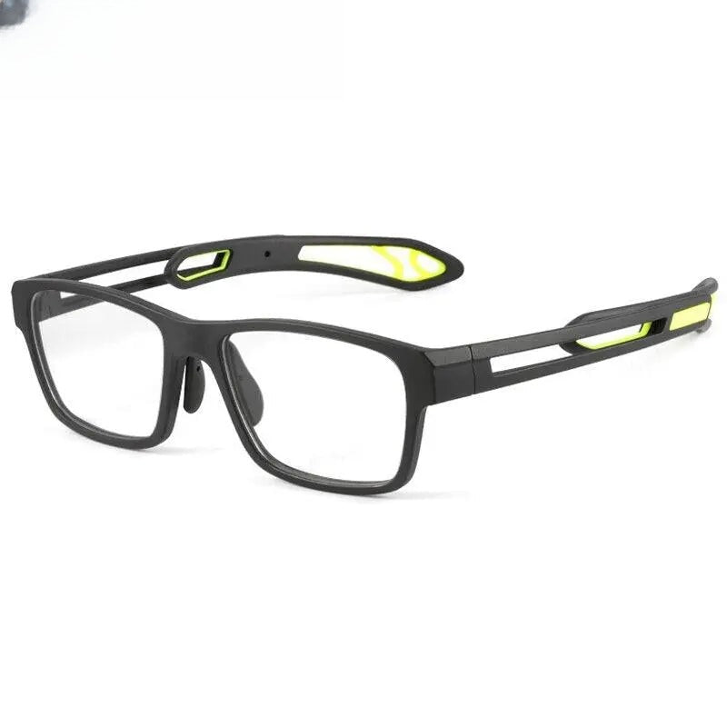 Unisex Square Full Rim Titanium Sports Glasses 1927 — view 5 | Rx Spectacle