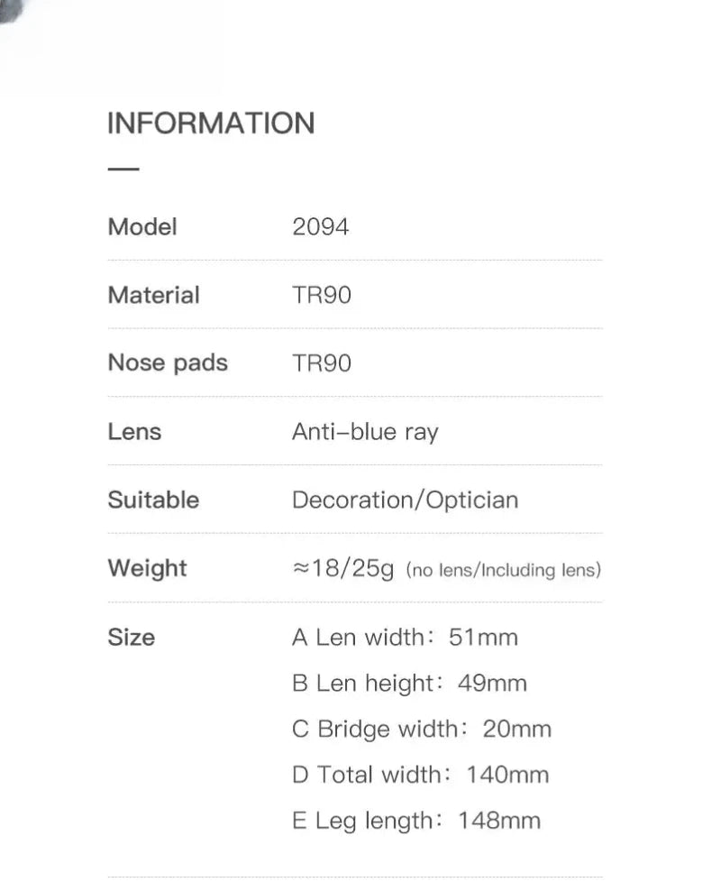 Unisex Round Full Rim TR90 Reading Glasses 2094 — view 13 | Rx Spectacle