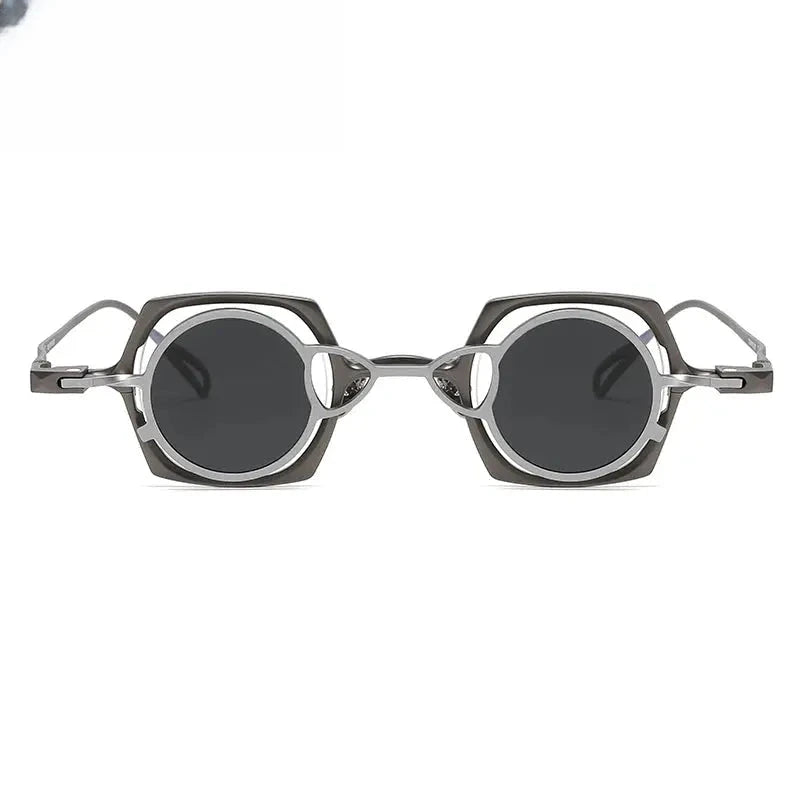 Unisex Square Full Rim Titanium Clip-On Prescription Glasses 1510 — view 8 | Rx Spectacle