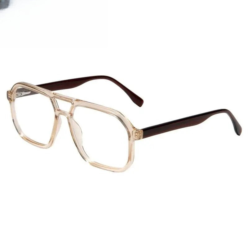 Unisex Square Full Rim Acetate Double Bridge Prescription Glasses Gxyj1099 — view 3 | Rx Spectacle